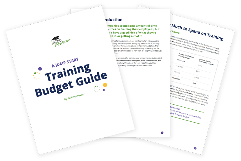 training budget guide cover